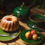 ciambella all'arancia e tè